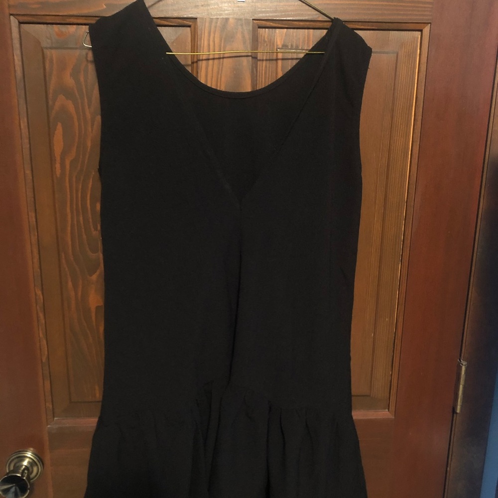 Black ruffle bottom dress